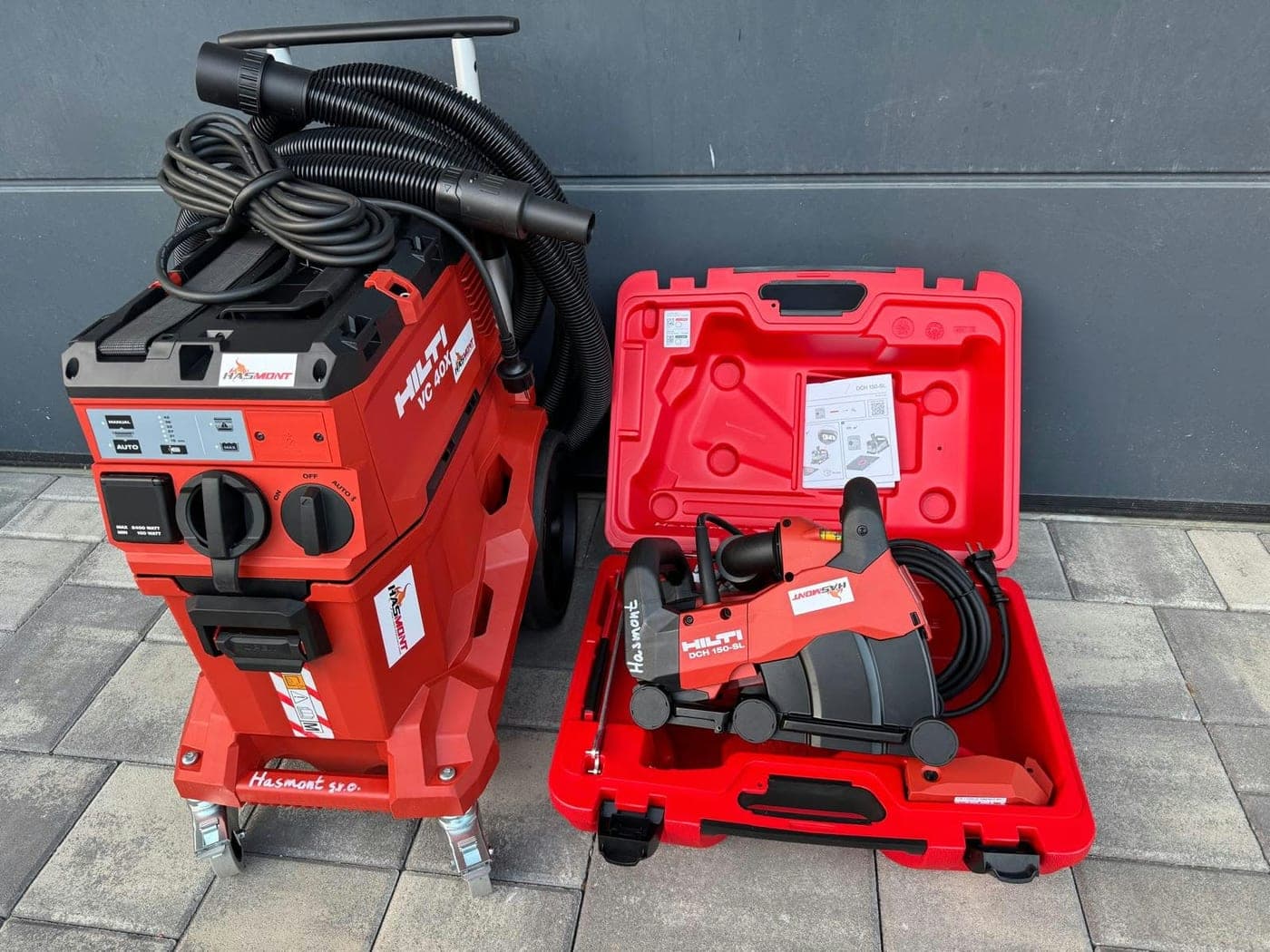 Set: Drážkovačka Hilti DCH 150-SL + vysávač Hilti VC 40X